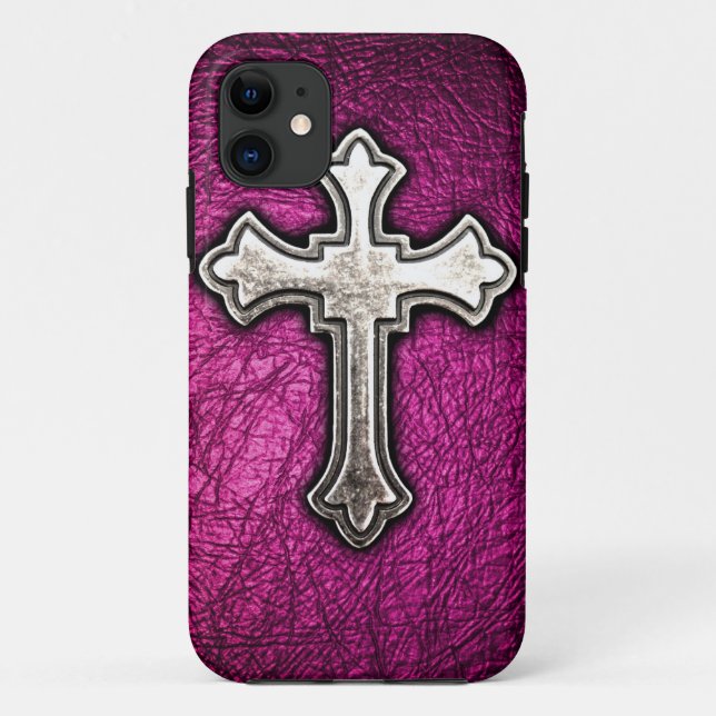 Rosa Kreuz Case-Mate iPhone Hülle (Rückseite)