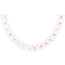 Rosa Kreuz-erste Kommunions-Fahne Wimpelkette