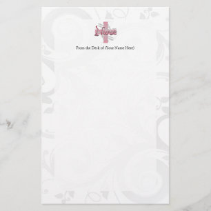 Rosa Kreuz/Wirbelsäule Briefpapier