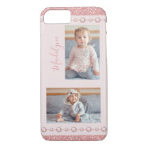 Rosa Kristall Glitzer Name Foto