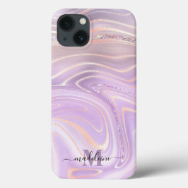 Rosa Kristall Marmor Iridescent Agate Case-Mate iPhone Hülle