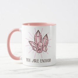 Rosa Kristallsteine Tasse