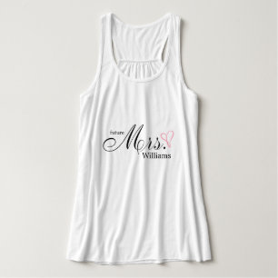 Rosa kritzelndes Herz Zukünftige Mrs Tank Top