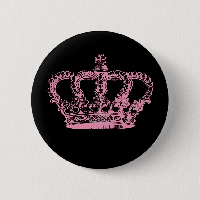 Rosa Krone Button (Vorderseite)