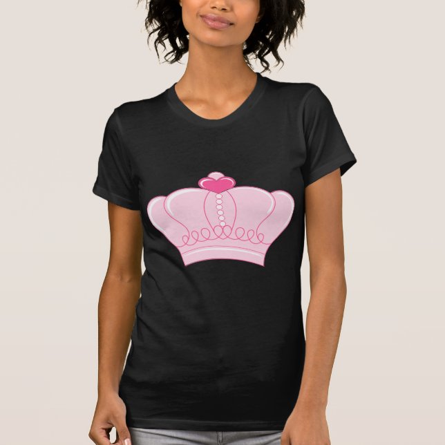 Rosa Krone mit Herzen T-Shirt (Vorderseite)