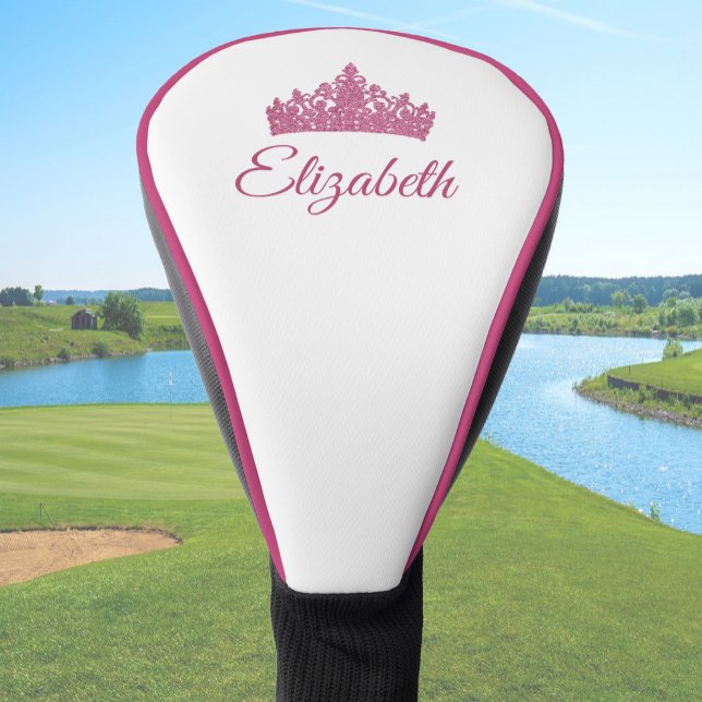 Rosa Krone und individueller Name Hübsch Golf Headcover (Von Creator hochgeladen)