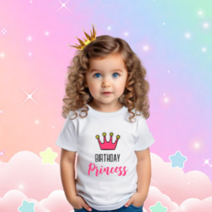 Rosa Krone zum Geburtstag Baby T-shirt