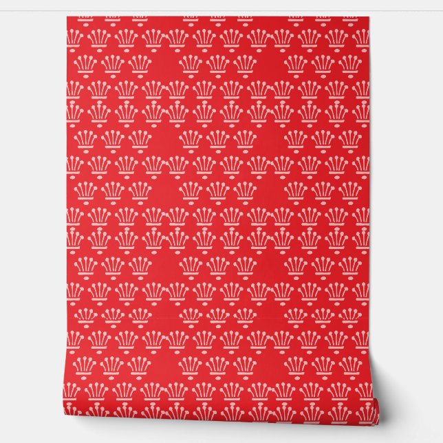 Rosa Kronen Rot Tapete (Abrollen)