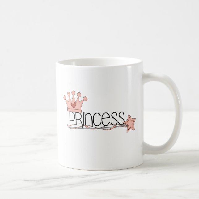Rosa Kronen-und Stabs-Prinzessin Kaffeetasse (Rechts)