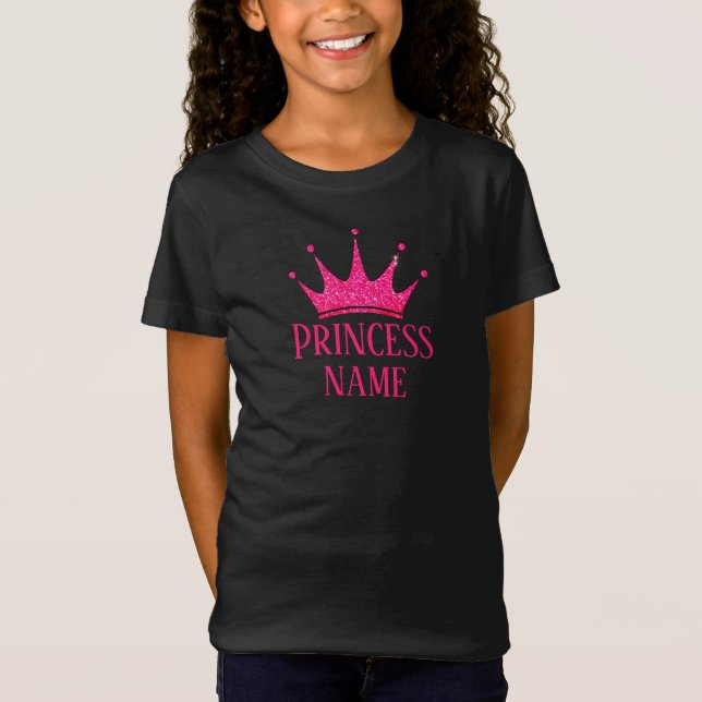 Rosa Kronprinzessin ... Name zum T - Shirt hinzufü (Vorderseite)