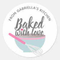 Rosa Küche BAKED GIFT ETIKETT gebacken mit Liebe