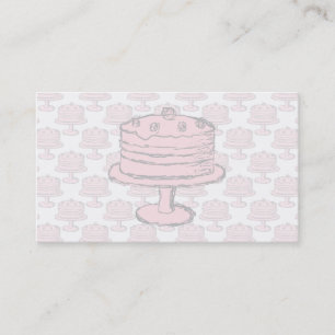 Rosa Kuchen auf rosa Kuchen-Muster Visitenkarte
