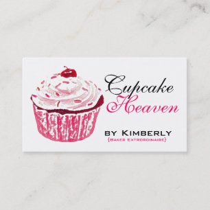 Rosa Kuchen-Backen-Visitenkarten Visitenkarte