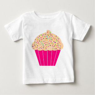 Rosa Kuchen mit Sprinklen Baby T-shirt