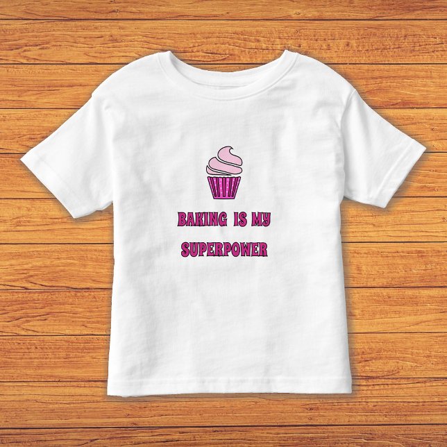 Rosa Kuchenbacken Superkraft Kleinkind T-shirt (Von Creator hochgeladen)