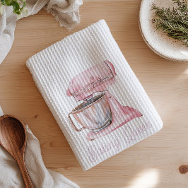 Rosa Küchenmaschine für Backköniginnen Geschirrtuch