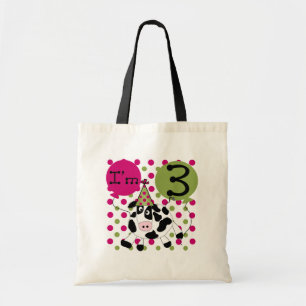 Rosa Kuh 3. Geburtstagsgeschenke Tragetasche