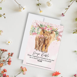 Rosa-Kuh-Babydusche-Windelpreisraffinerie Einladung