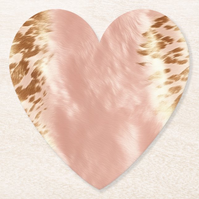 Rosa Kuh Blütenfarbe Untersetzer (Vorderseite)