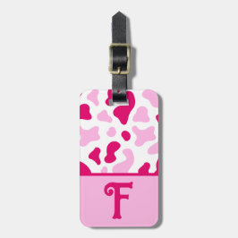 Rosa Kuh-Druck, Farbblockkid Gepäckanhänger