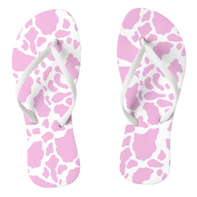 Rosa Kuh drucken Flip Flops (Fußbett)