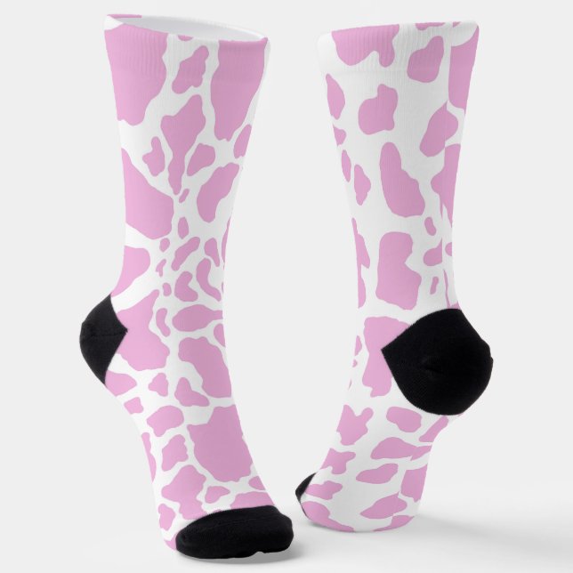 Rosa Kuh drucken Socken (Gewinkelt)
