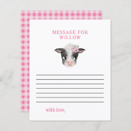 Rosa Kuh Geburtstagszeit Kapselnamenskarte