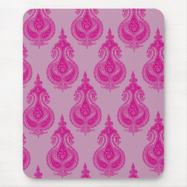 Rosa kundengerechter Name Paisleys Mousepad (Vorne)