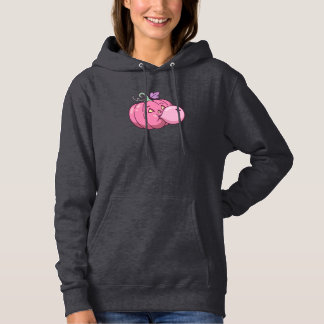 Rosa Kürbis Bubble Gum Süße Pastell-Halloween Hoodie