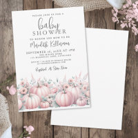 Rosa Kürbis Herbst-Baby-Party