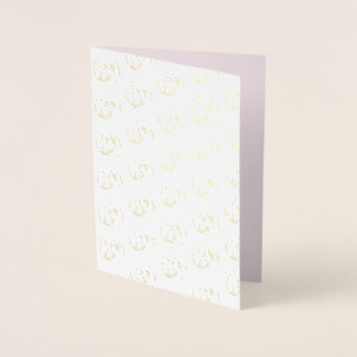 Rosa Kürbis mit schwarzem Bug Folienkarte