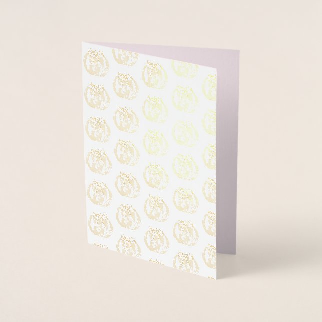 Rosa Kürbis mit schwarzem Bug Folienkarte (Vorderseite)