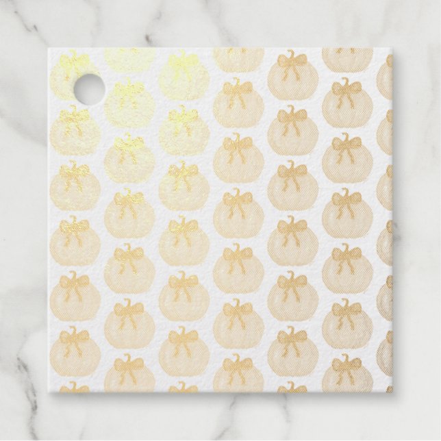 Rosa Kürbis mit schwarzem Bug Geschenkanhänger (Vorderseite)