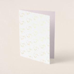 Rosa Kürbis mit schwarzer Schleife Folienkarte