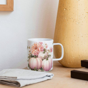 Rosa Kürbis und Libellen Tasse