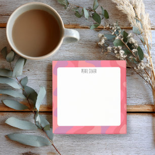 Rosa Kurven CUSTOM Chic Monogramm Personalisiert Post-it Klebezettel