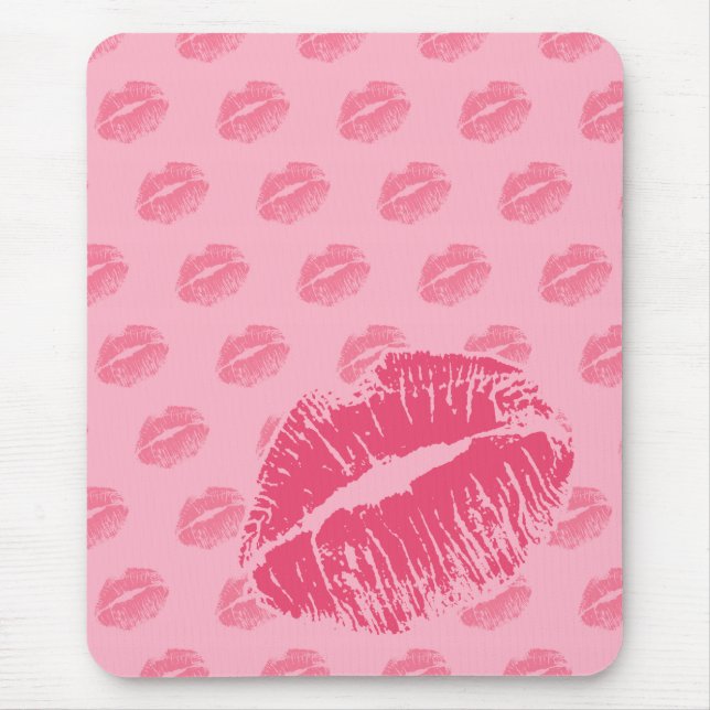 Rosa Kuss Mousepad (Vorne)