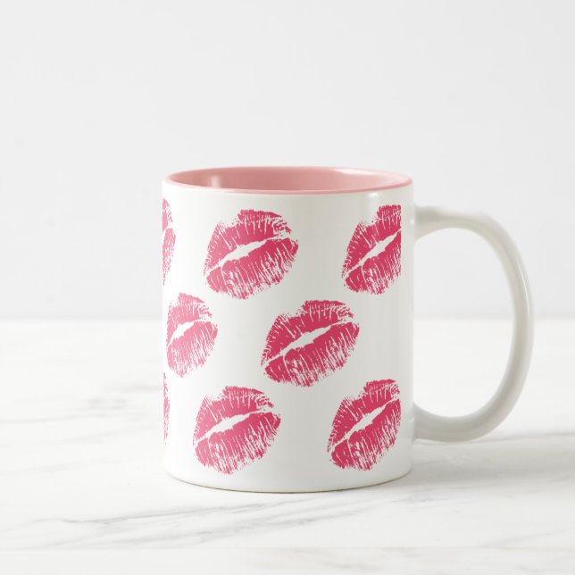 Rosa Kuss Zweifarbige Tasse (Rechts)