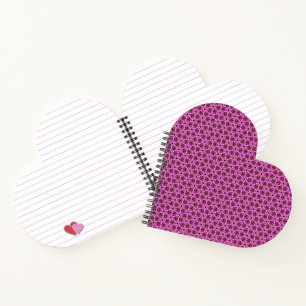 Rosa Labyrinth Heart Shaped Notebook Notizbuch