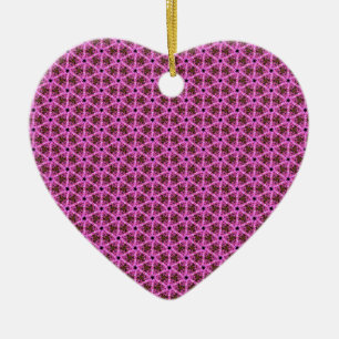 Rosa Labyrinth Keramik Ornament
