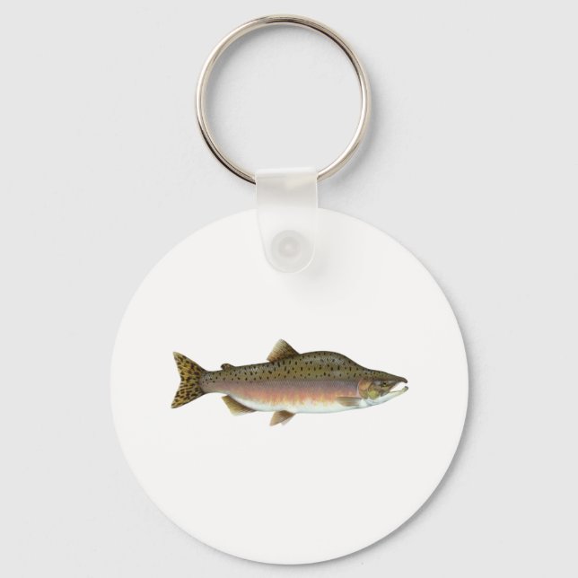 Rosa Lachs Schlüsselanhänger (Vorderseite)