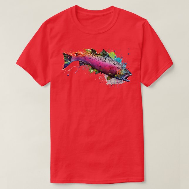 Rosa Lachs T-Shirt (Design vorne)