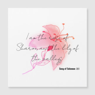 Rosa Lachsblütenmagnet Magnetkarte