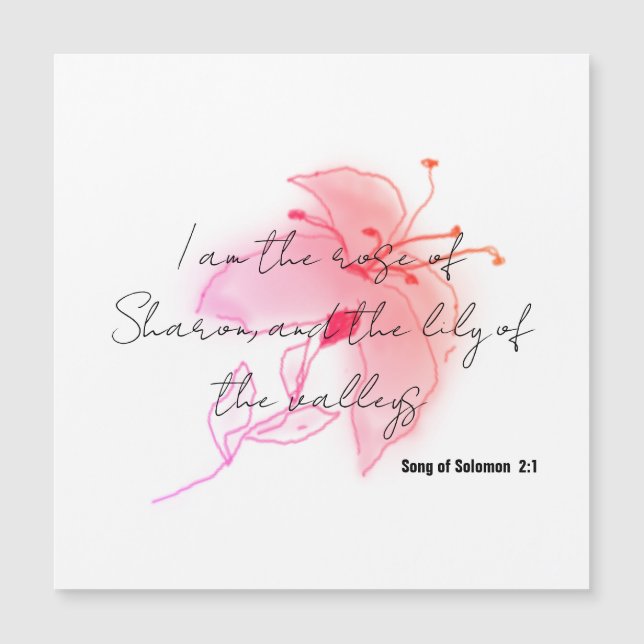 Rosa Lachsblütenmagnet Magnetkarte (Vorderseite)