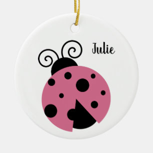Rosa Ladybug Ornament Round