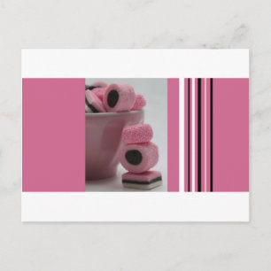 Rosa Lakritze Postkarte