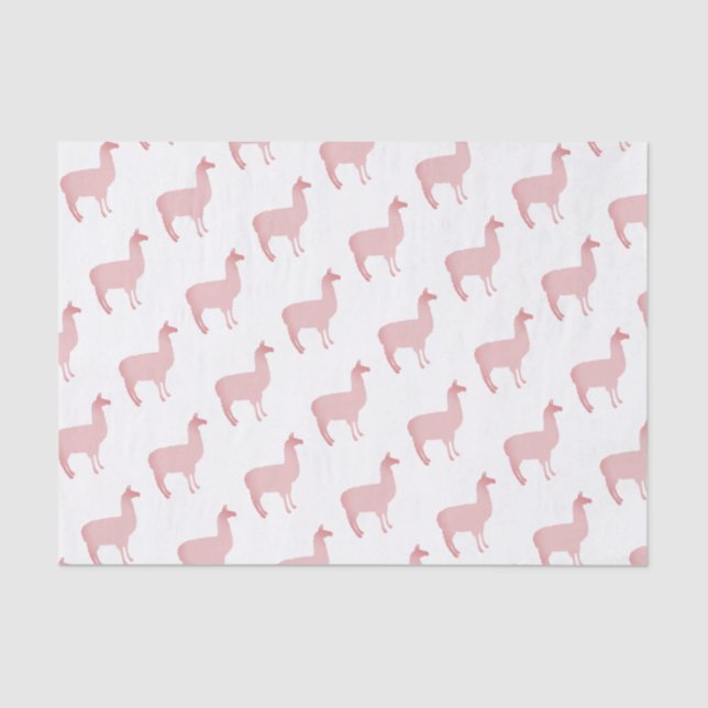 Rosa Lama Seidenpapier (Vorderseite)