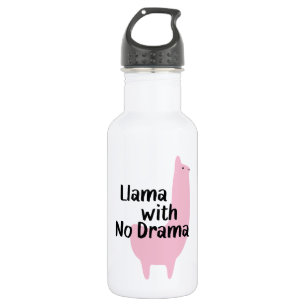 Rosa Lama-Wasser-Flasche Edelstahlflasche