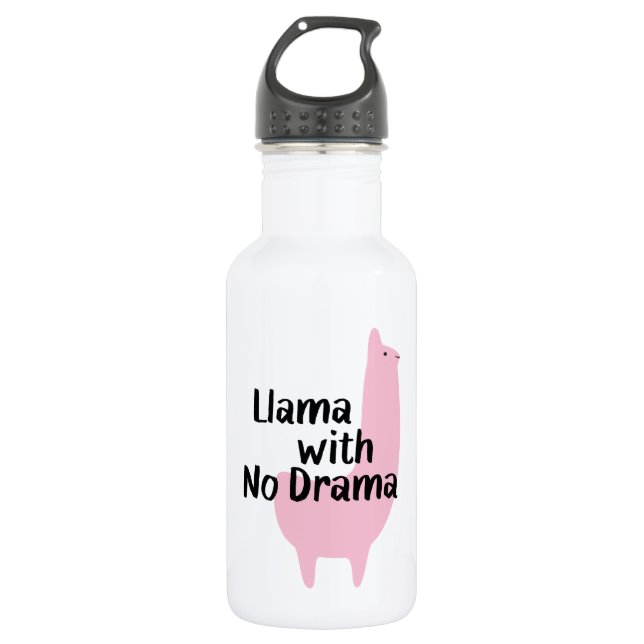 Rosa Lama-Wasser-Flasche Edelstahlflasche (Vorderseite)