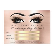Rosa Lashes Makeup Artist Certificate Gift